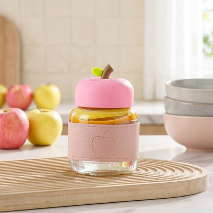 Elegent Apple Glass Travel Mug