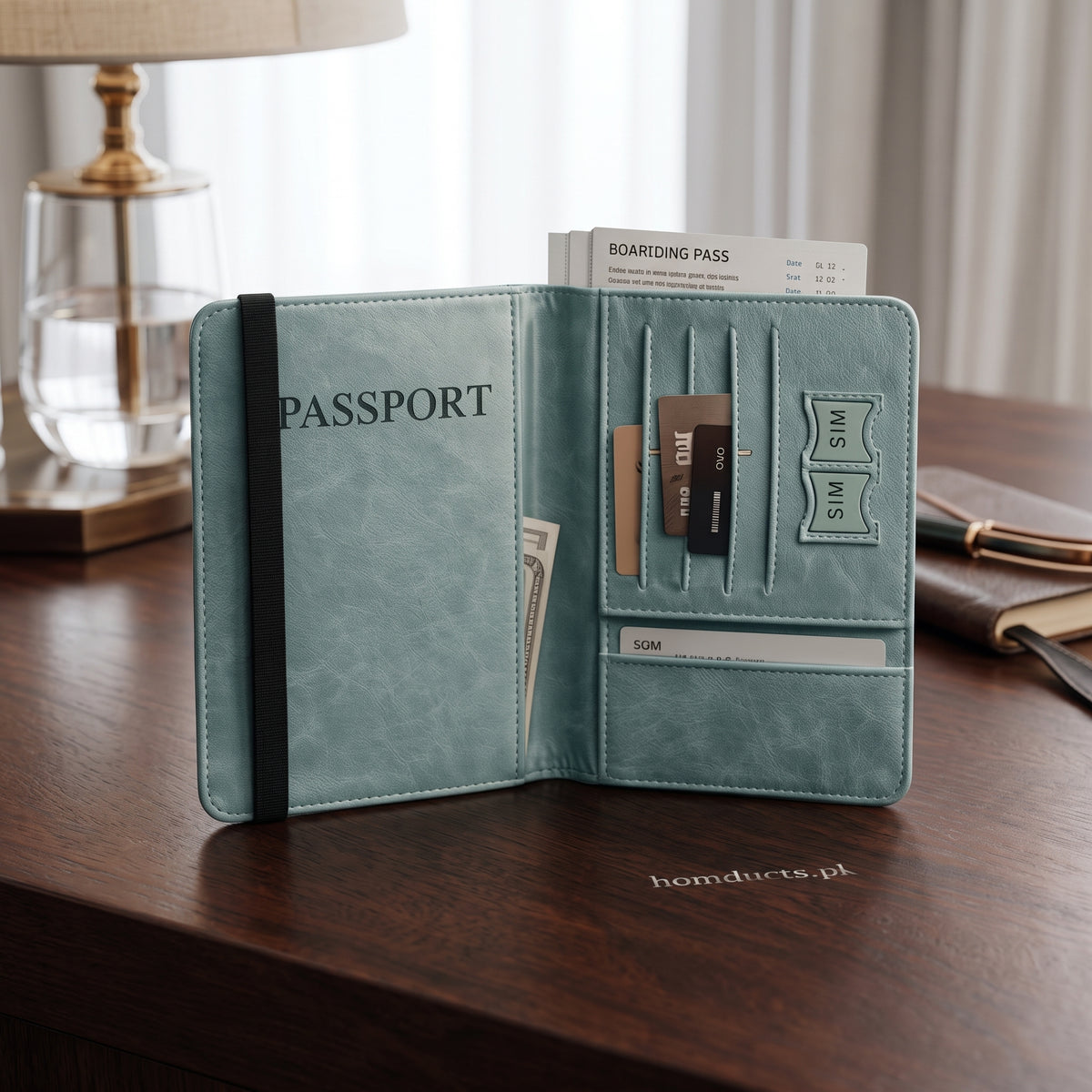 Premium Leather Passport Holder Travel Wallet
