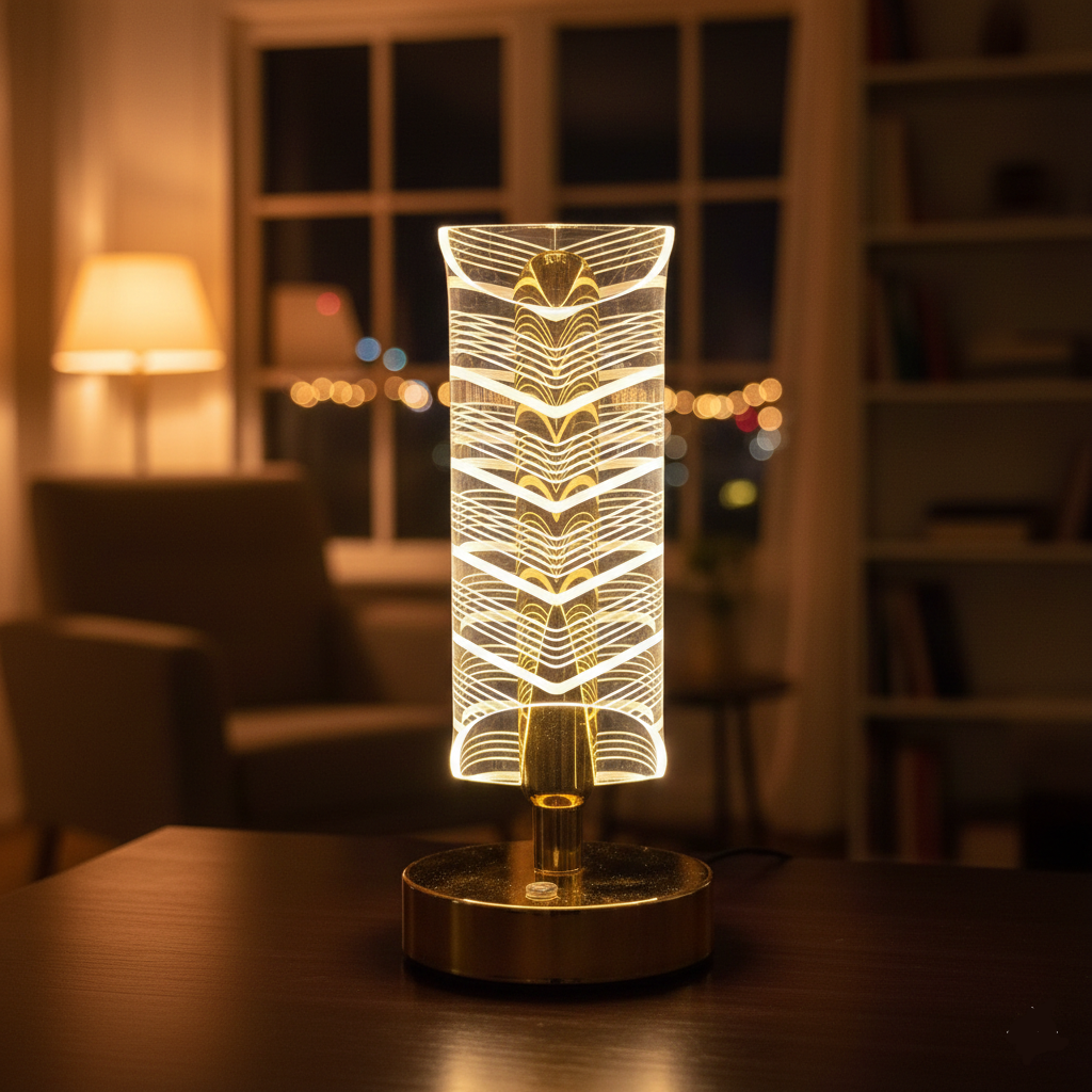 Rechargeable Touch Sensor Crystal Table Lamp