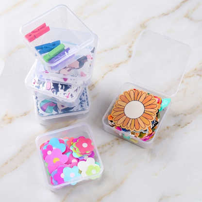 10PCs Transparent Mini Jewelry Storage Box