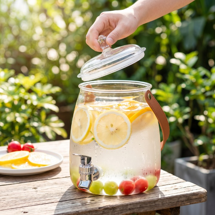 Elegant Acrylic Beverage Drink Dispenser 5.2L