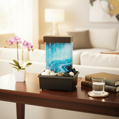 Tabletop Water Fountain with Light