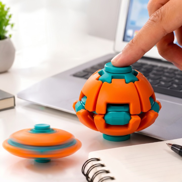 Colorful Press & Spin Fidget Ball Spinner