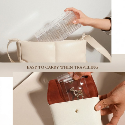 Transparent Acrylic Jewelry Box With 20 Pouches
