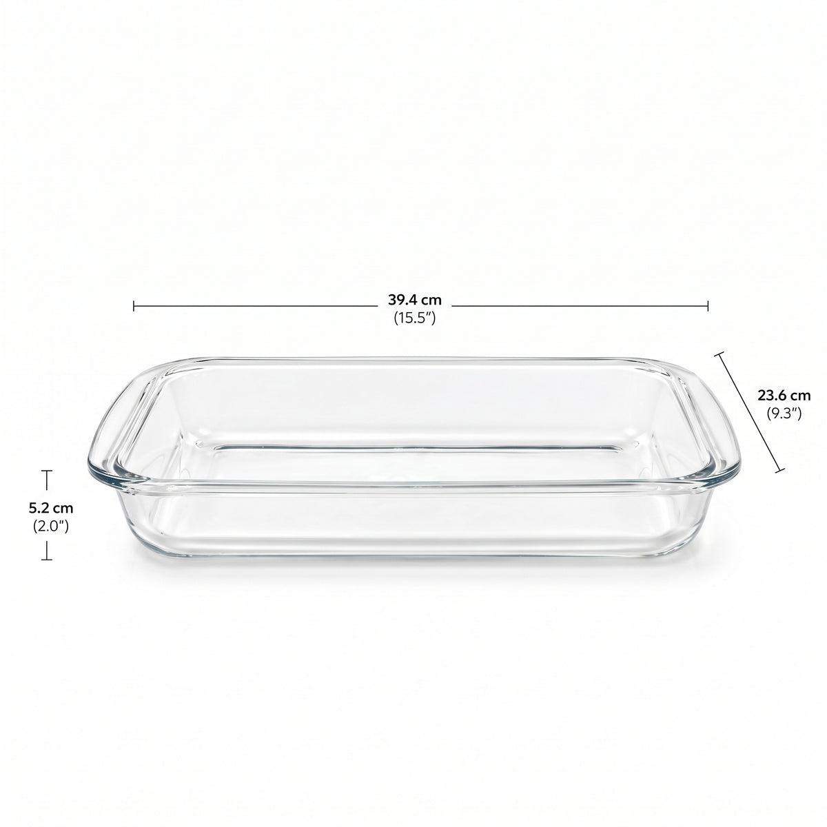 Heat Resistant Glass Bake Dish With Handles