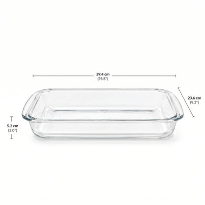 Heat Resistant Glass Bake Dish With Handles