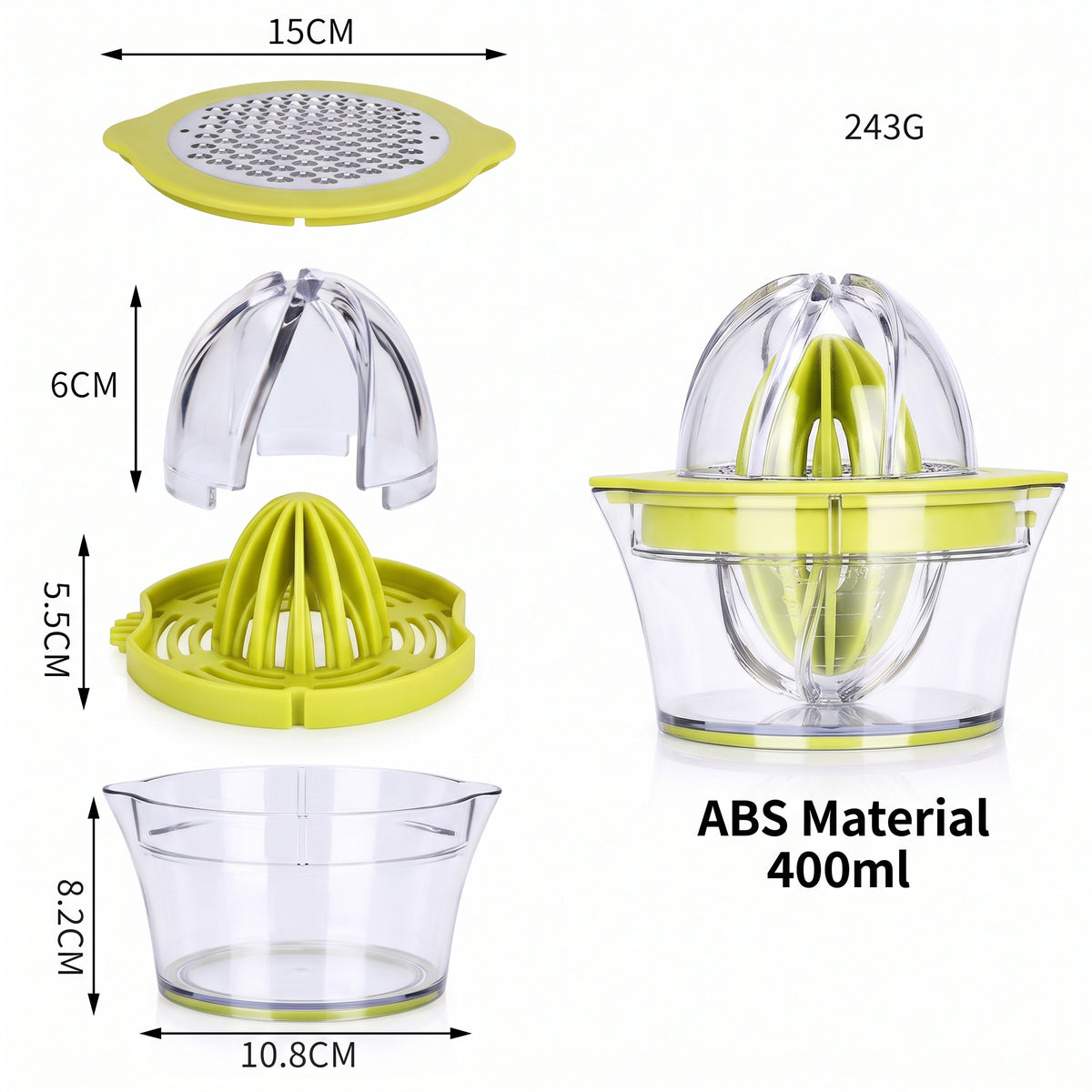 4 In 1 Manual Juicer With Grater