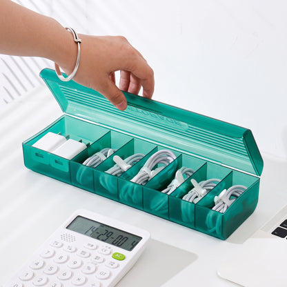 6-Compartment Desktop Storage Box