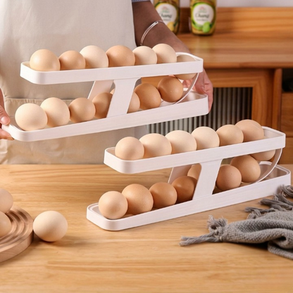 Egg Storage Container for Refrigerator Egg Dispenser Tray