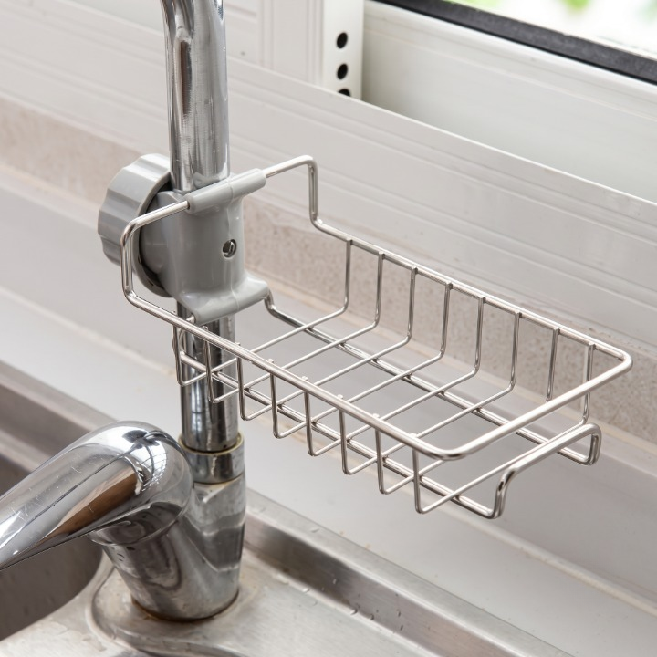 Stainless Steel Sink Sponge Holder Storage Rack