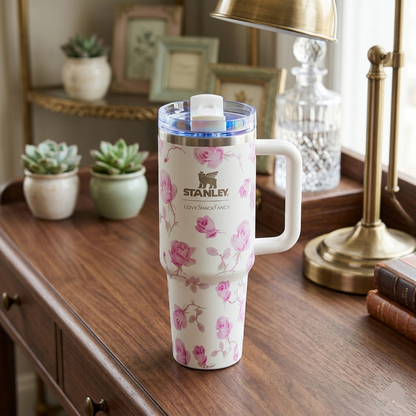 Stainless Steel Insulated Flower Printed Tumbler