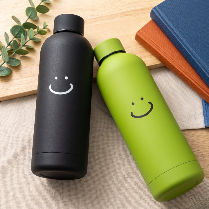 Smiley Face Double-Layer Water Bottle 400ML