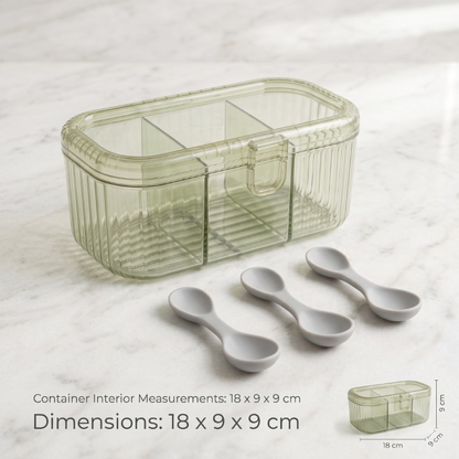 3-Section Kitchen Spice Storage Box