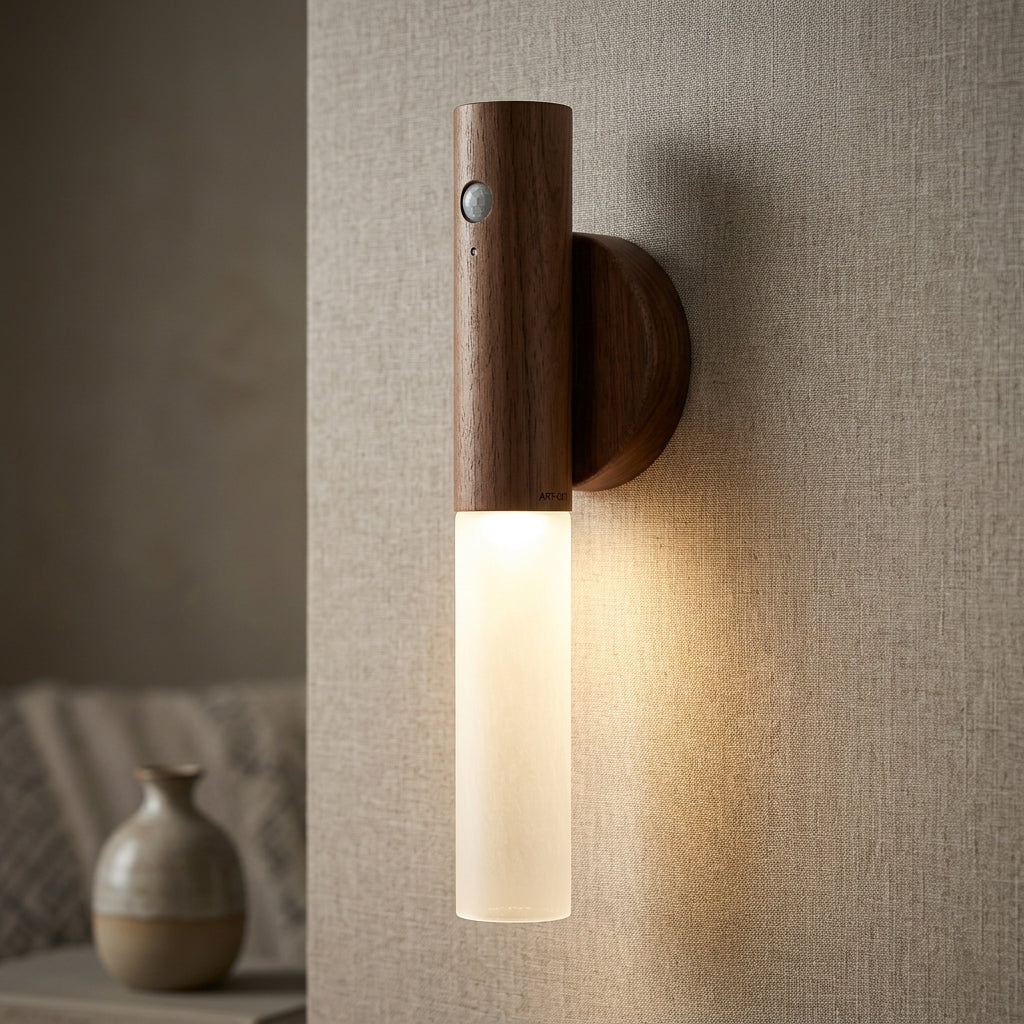 Rechargeable Wooden Magnetic Motion Sensor Light
