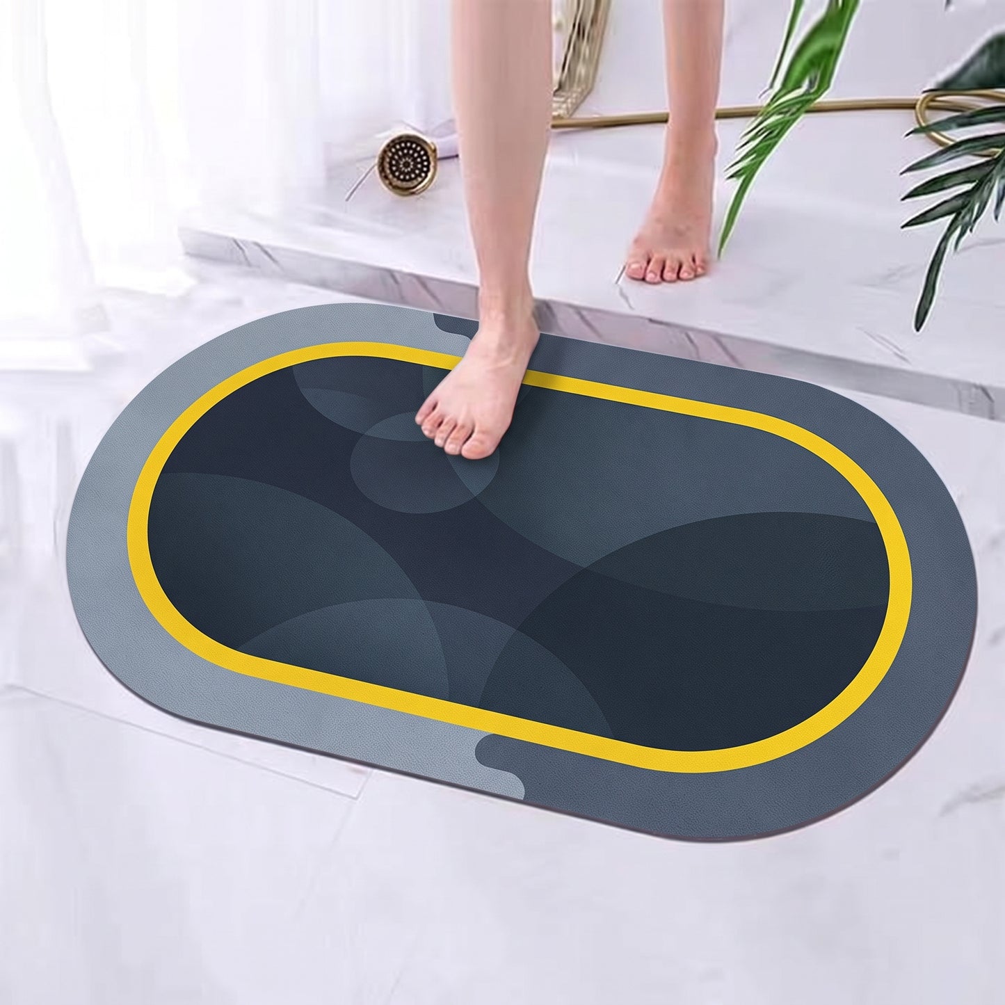 Golden Edge Non Slip Bath Mat