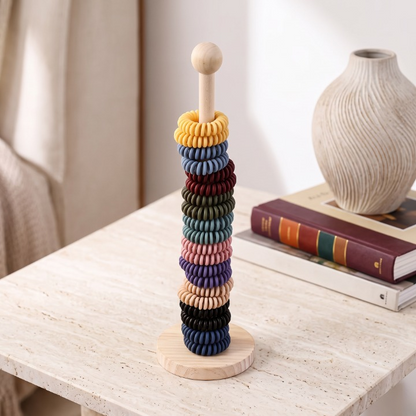 Wooden Hair Tie Organizer Stand