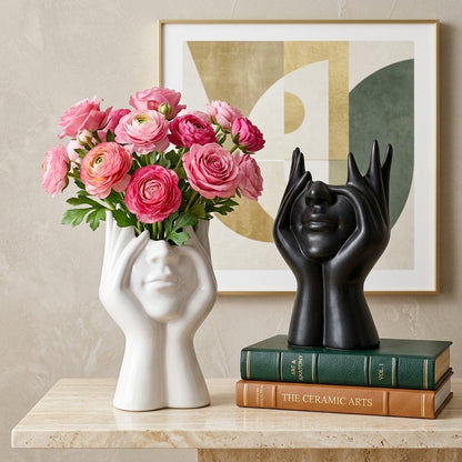 Elegant Abstract Face Decorative Vase