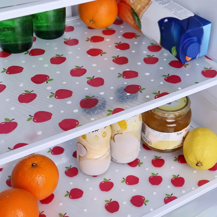 Anti-Slip Apple PVC Drawer & Fridge Sheet Roll
