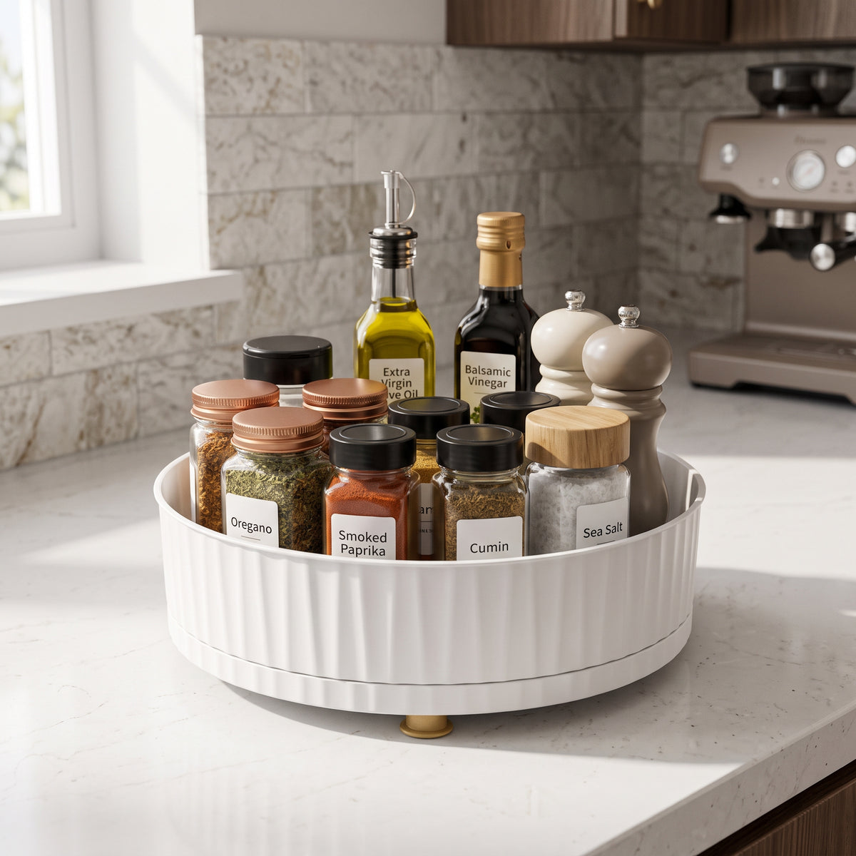 Elegant 360° Rotating Kitchen Spice Rack