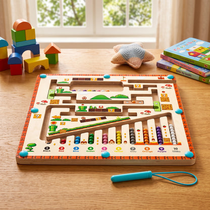 Wooden Bead Maze Puzzle Toy