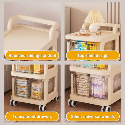 4 Layer Rolling Storage Organizer Cabinet With Wheels