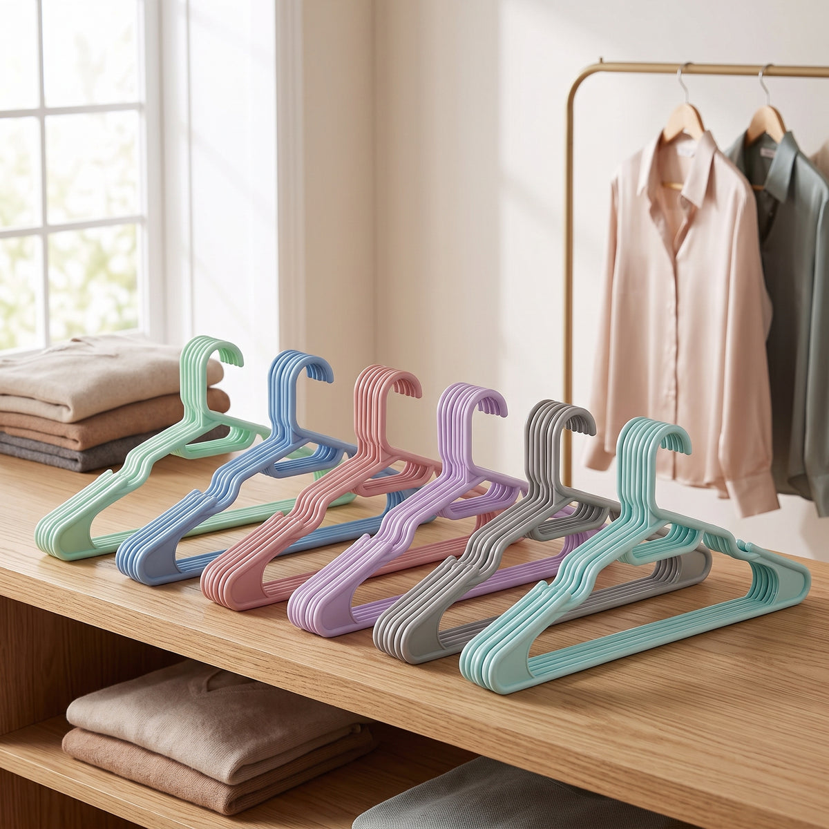 6PCs Anti-Slip Clothes Hanger Set
