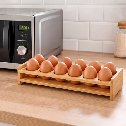 12 Grid Wooden Kitchen Egg Tray
