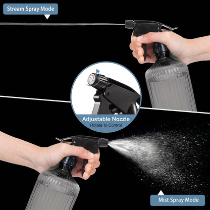 Elegant Acrylic Ribbed Spray Bottle