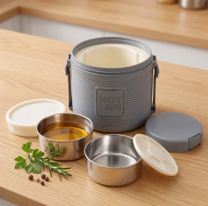 2-Layer Stainless Steel Tiffin Box