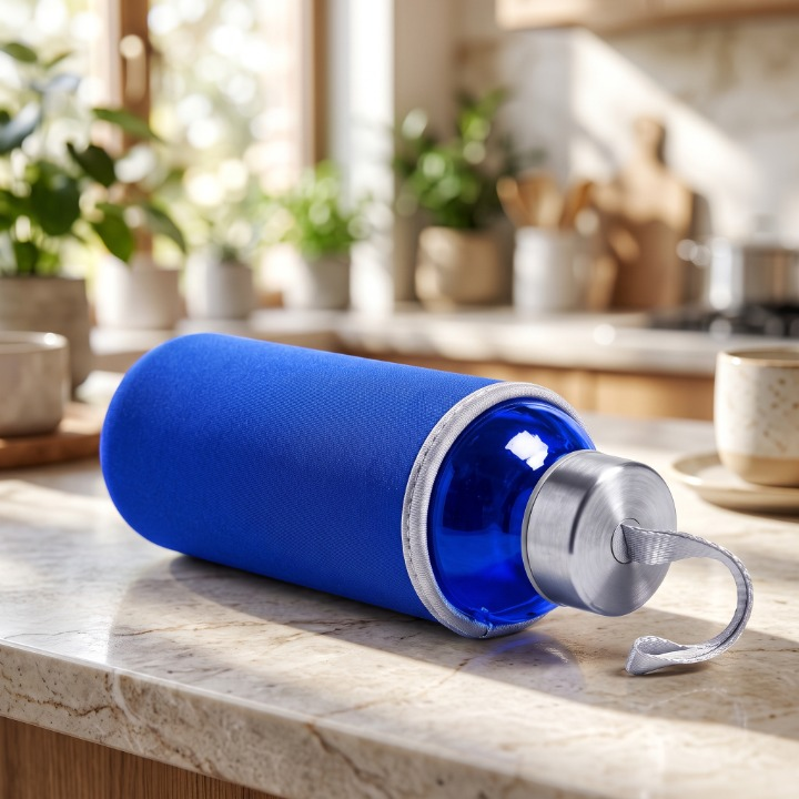 Elegant Glass Water Bottle With Protective Sleeve 500ML