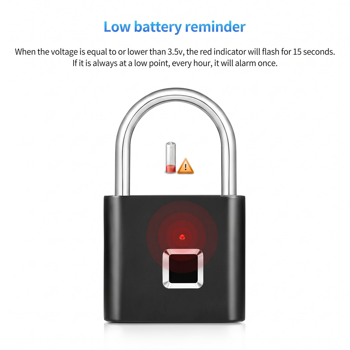 Rechargeable Smart Fingerprint Padlock