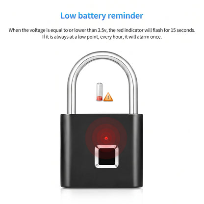 Rechargeable Smart Fingerprint Padlock