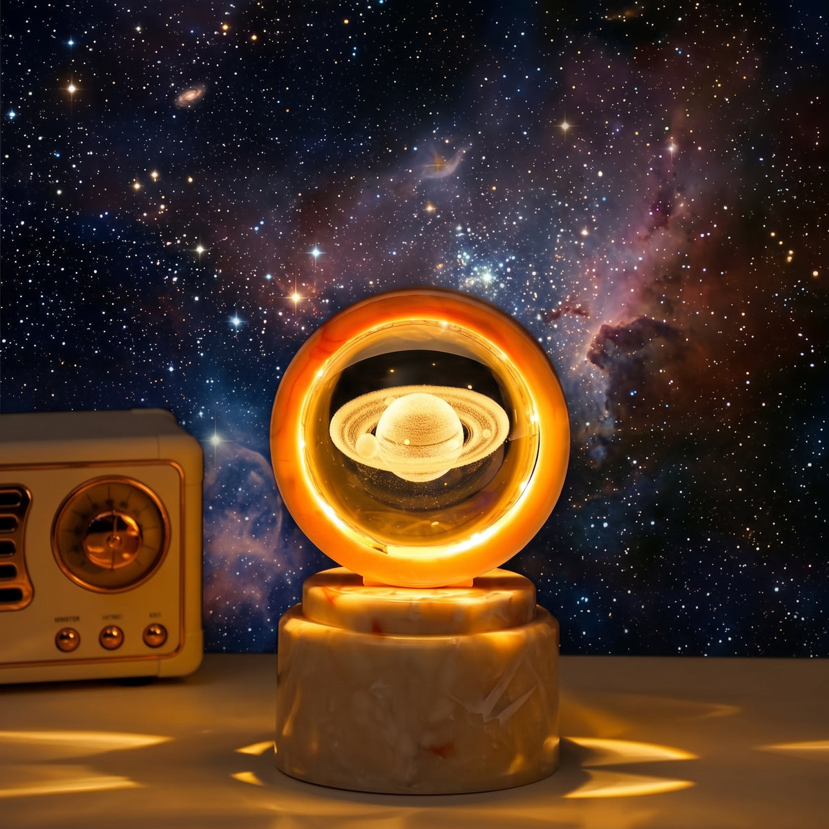 3D Crystal Galaxy LED Lamp