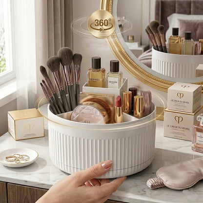 360° Rotating Desktop Makeup Brush Organizer
