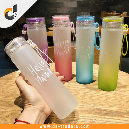 Gradient Colour Glass Water Bottle