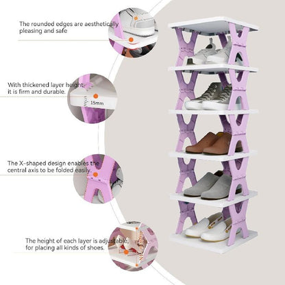 6 Layer Foldable Shoe Rack Organizer