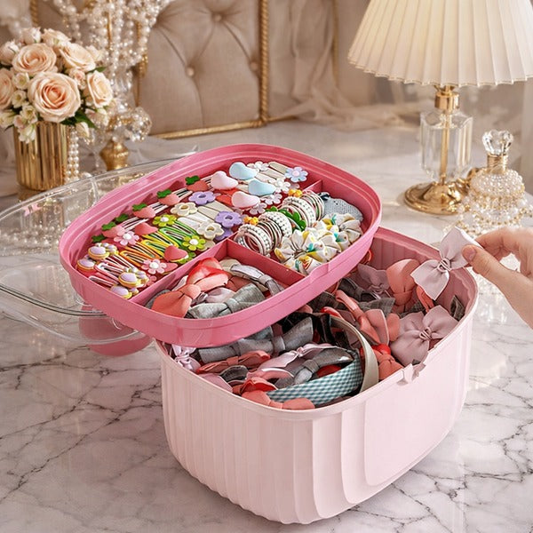 Cute Storage Box with Handle and Bow