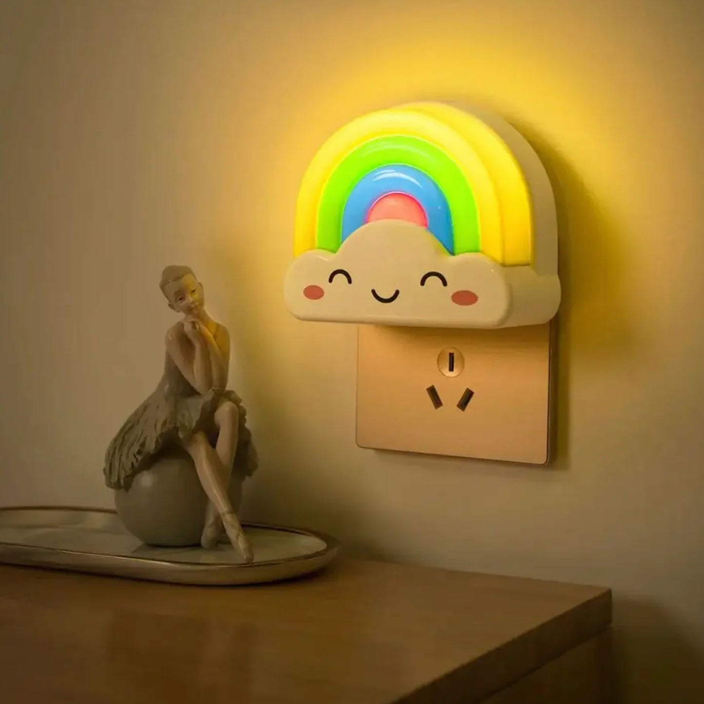 Cute Rainbow Socket Night Lamp