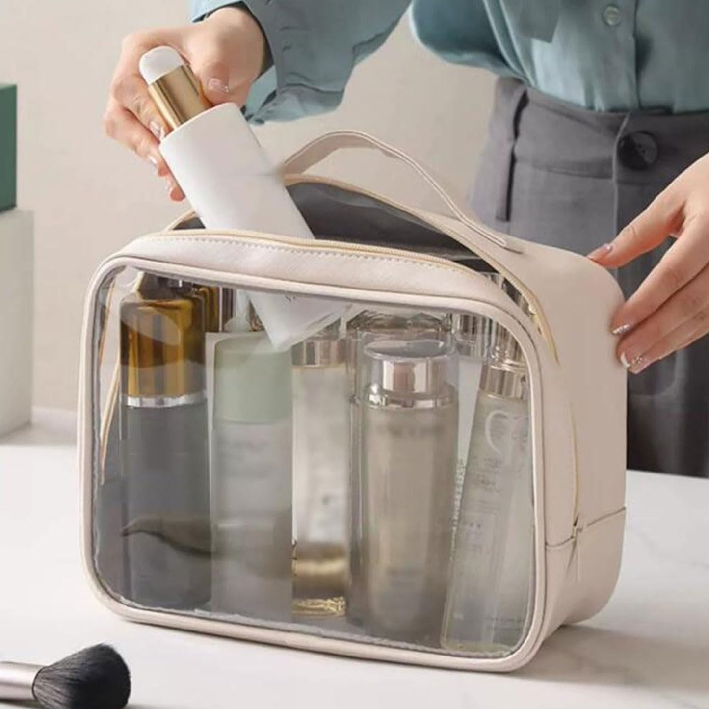 Transparent Portable Makeup Bag