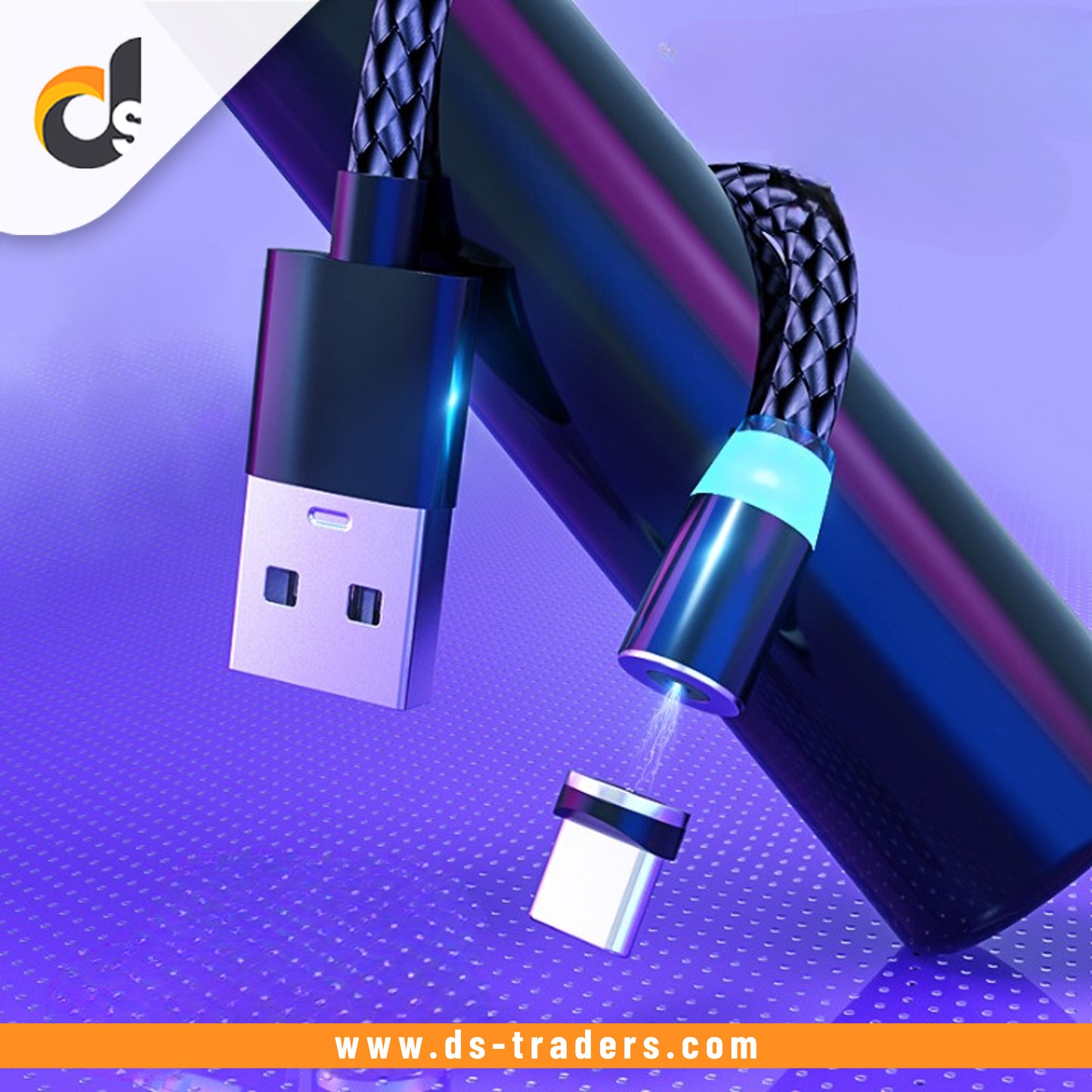Magnetic USB Data Charging Cable For Type-C