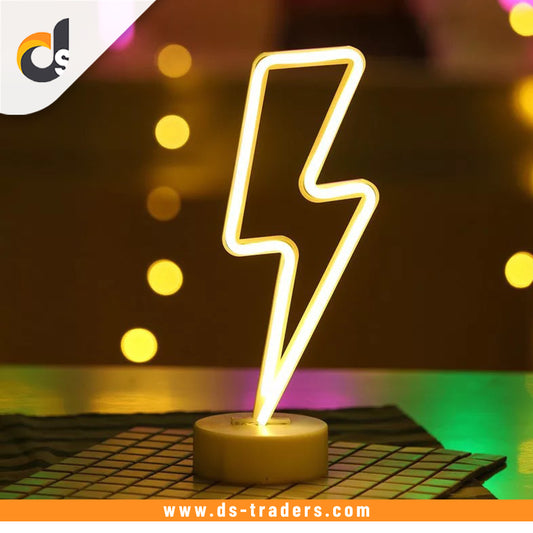 Neon Lightning Bolt Lamp