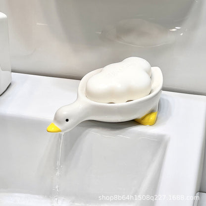 Cute Duck Self Draining Soap Holder