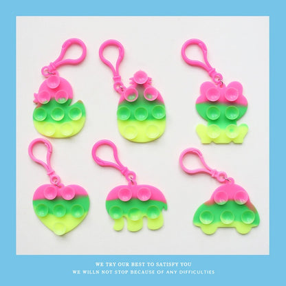 Pack of 2-Squidopop Suction Key Chain for Kids & Adults (Random Design)