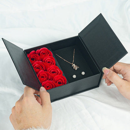 Rose Flower Jewelry Storage Gift Box