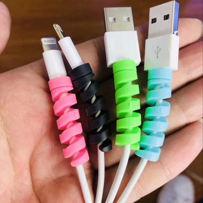 4 Pcs Spiral Silicone Cable Protectors.