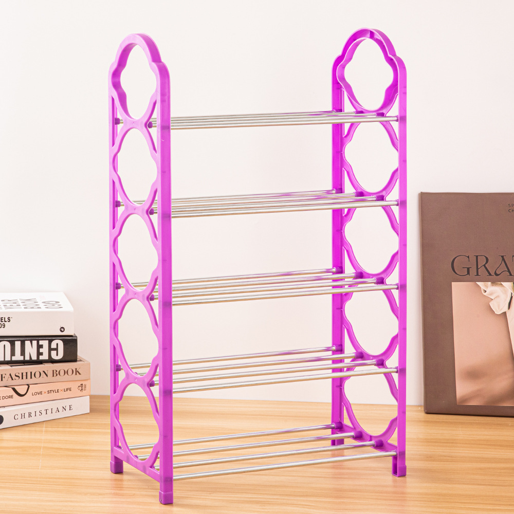 5 Layer Steel Rods Foldable Shoe Rack