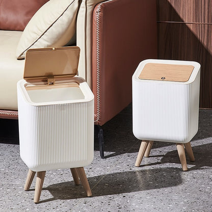 Multipurpose Push Top Trash Bin With Lid