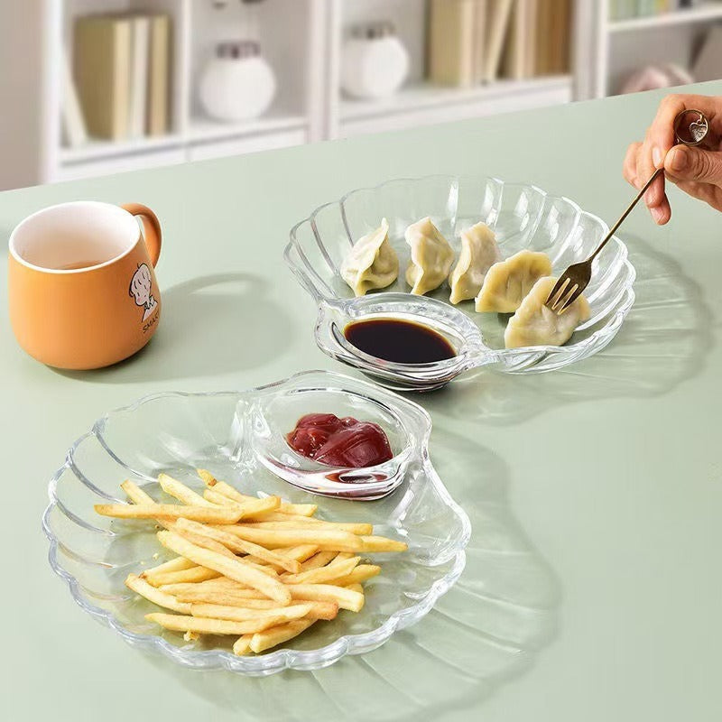 Acrylic Shaped Shell Dumpling Plate