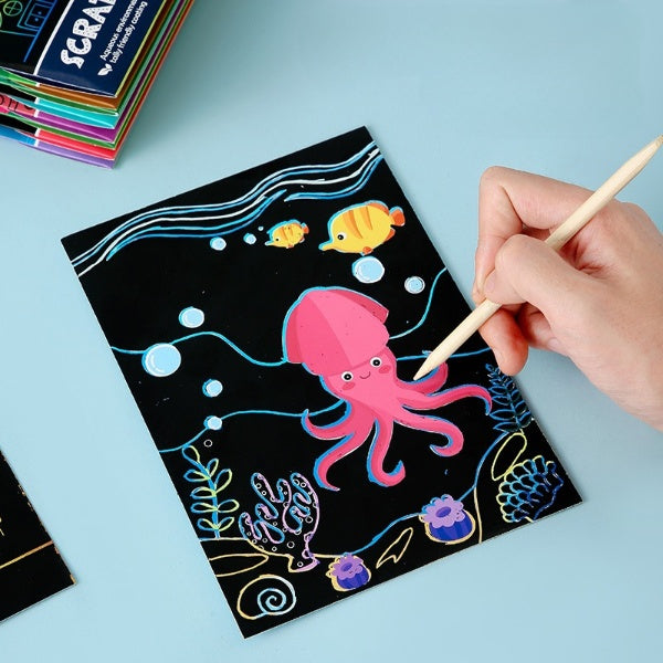 Kids Scratch Drawing Cards (8PCs Random)