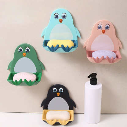 Penguin Style Self-Adhesive Soap Holder